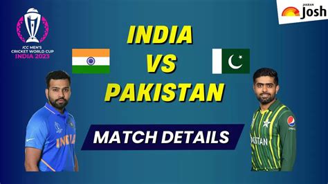 india vs pakistan world cup 2023 live match